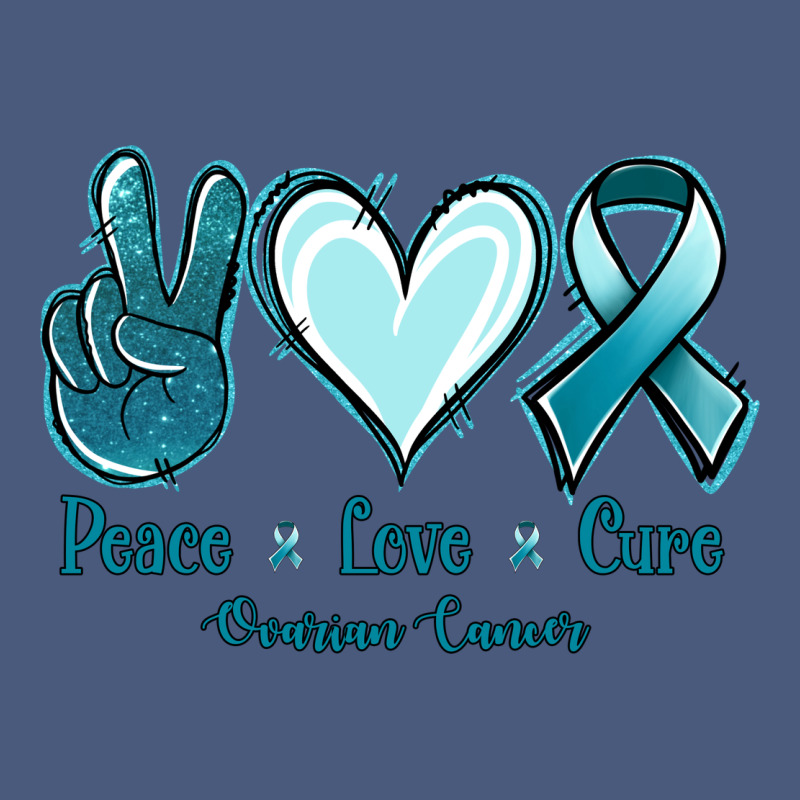 Peace Love Cure Ovarian Cancer Vintage Hoodie by Jasminsmagicworld | Teevron