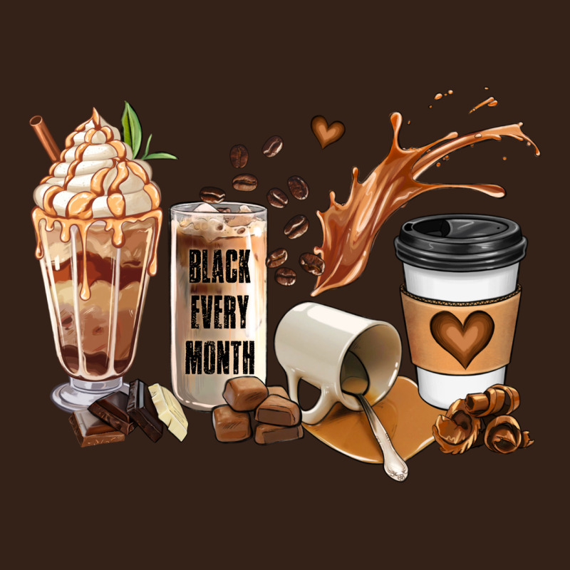 Black Every Month Melanin Coffee Cups Heavy Core Tee by JahusDesignShop | Teevron