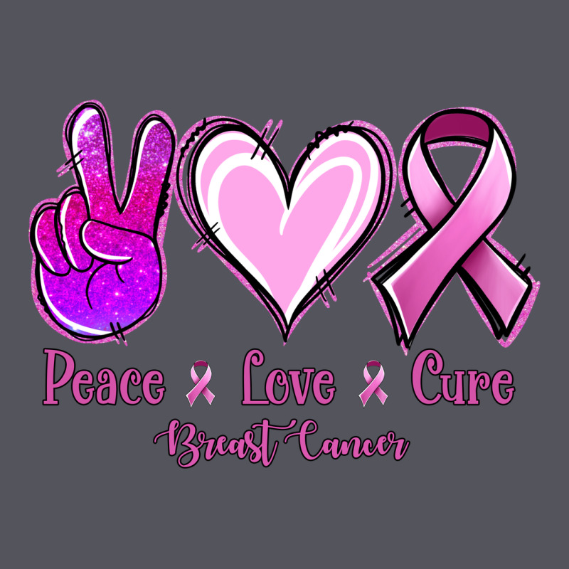 Peace Love Cure Breast Cancer Vintage Hoodie by Jasminsmagicworld | Teevron