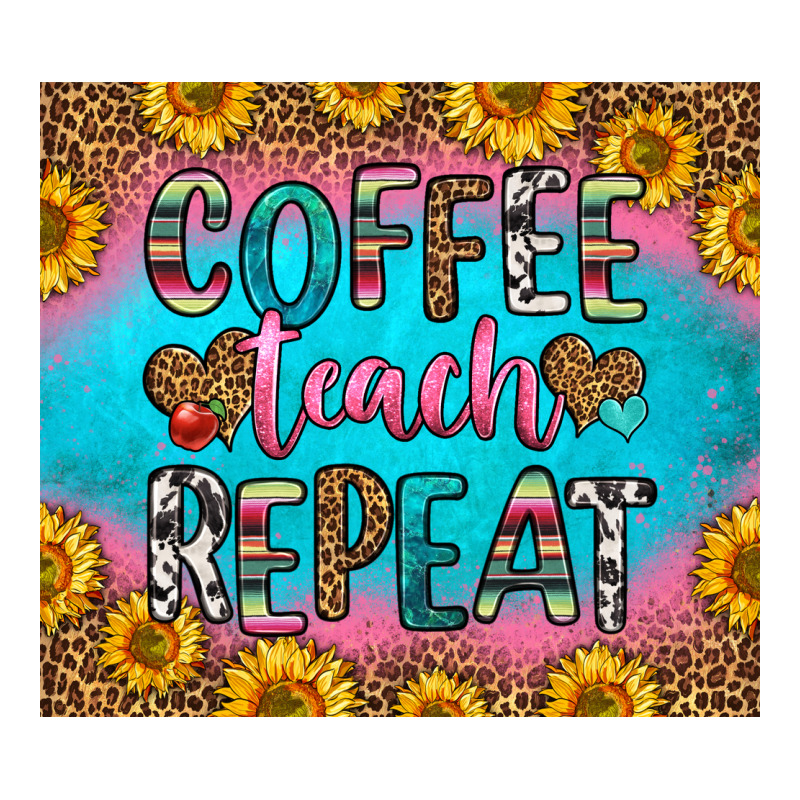 Coffee Teach Repeat Ladies Tee by HRA Design Shop | Teevron