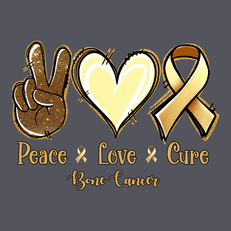 Peace Love Cure Bone Cancer Vintage Hoodie by Jasminsmagicworld | Teevron