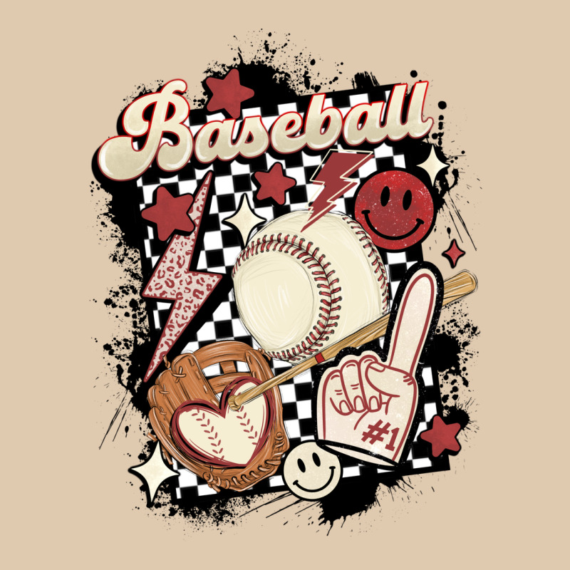 Checkered Retro Baseball Heavyweight Sweatshirt by MaliasSmallBusiness | Teevron