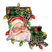 Louisiana Map Christmas Santa Ladies Tee | Teevron
