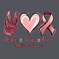 Peace Love Cure Uterine Cancer Vintage Hoodie | Teevron