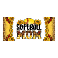 leopard softball mom 16oz libbey glass | Teevron