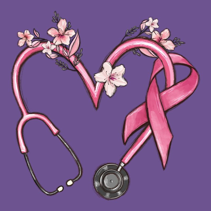 Stethoscope Nurse Medical Breast Cancer Awareness Vintage Tee by MaliasSmallBusiness | Teevron
