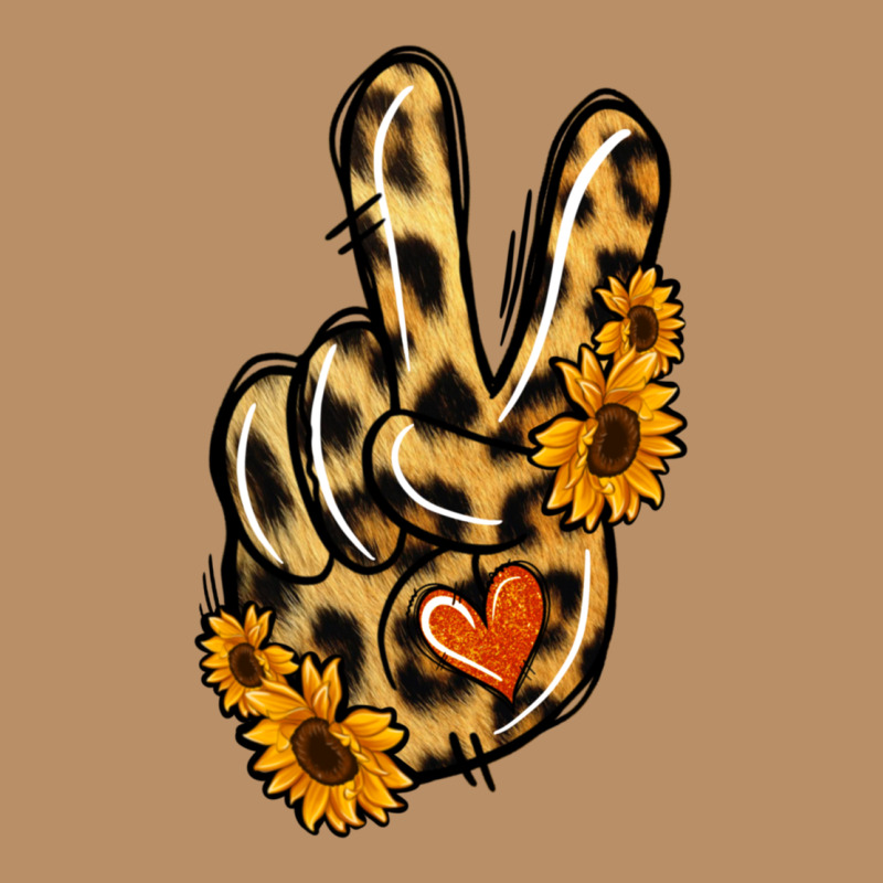 Leopard Sunflower Peace Sign Vintage Hoodie by Jasminsmagicworld | Teevron