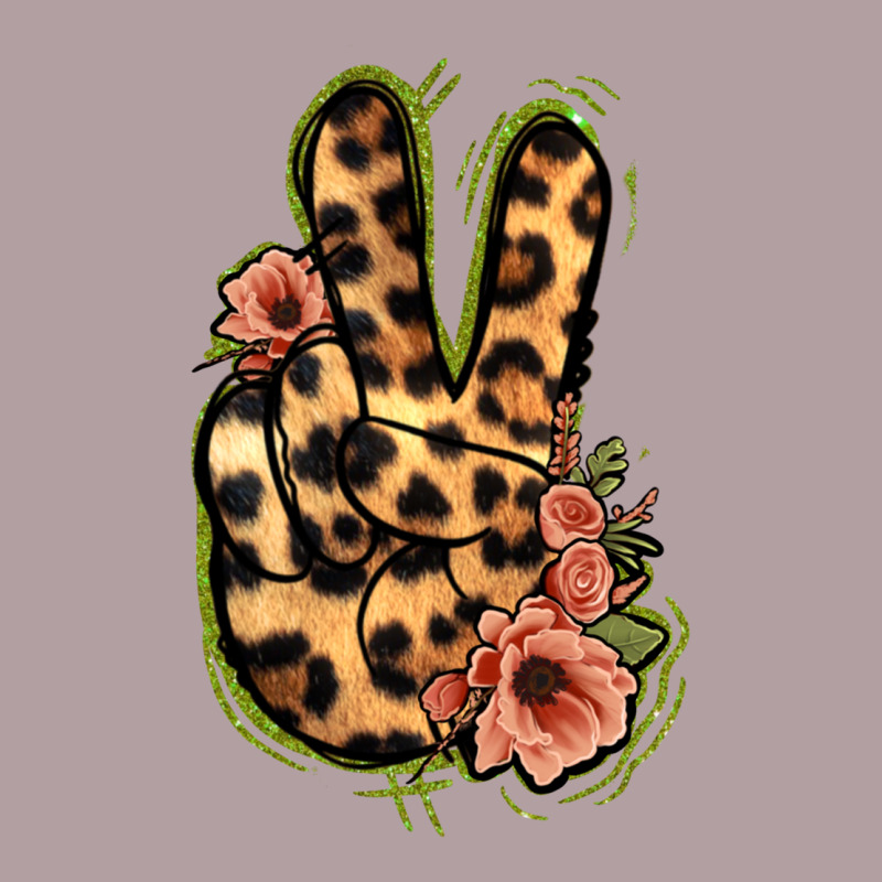 Leopard Floral Peace Sign Vintage Hoodie by Jasminsmagicworld | Teevron