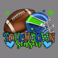 Touchdown Season American Football Green And Blue Heavyweight Hoodie | Teevron