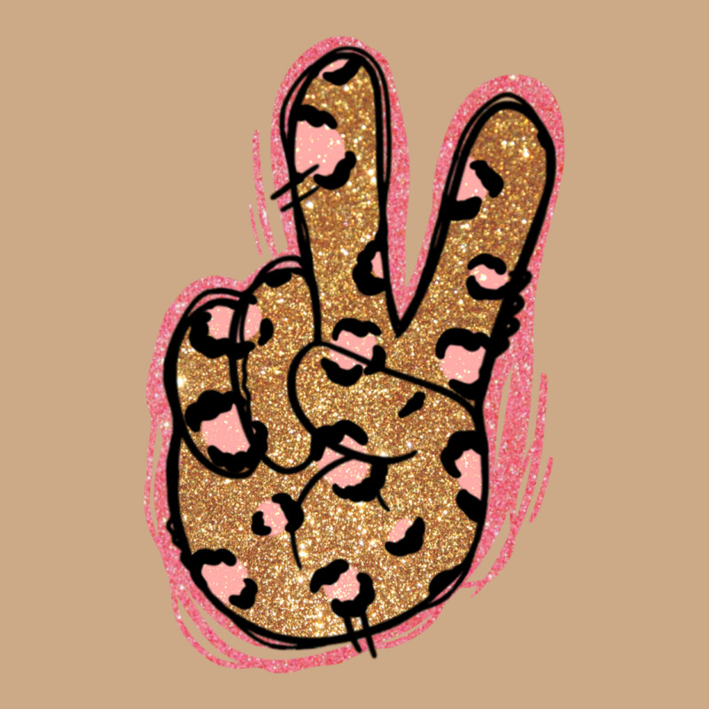 Gold Glitter Pink Leopard Peace Sign Vintage Hoodie by Jasminsmagicworld | Teevron