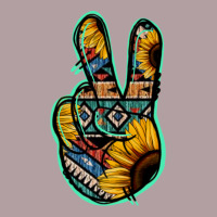 Aztec Sunflower Peace Sign Vintage Hoodie | Teevron