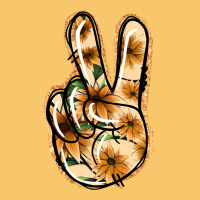 Floral Gold Peace Sign Vintage Hoodie | Teevron
