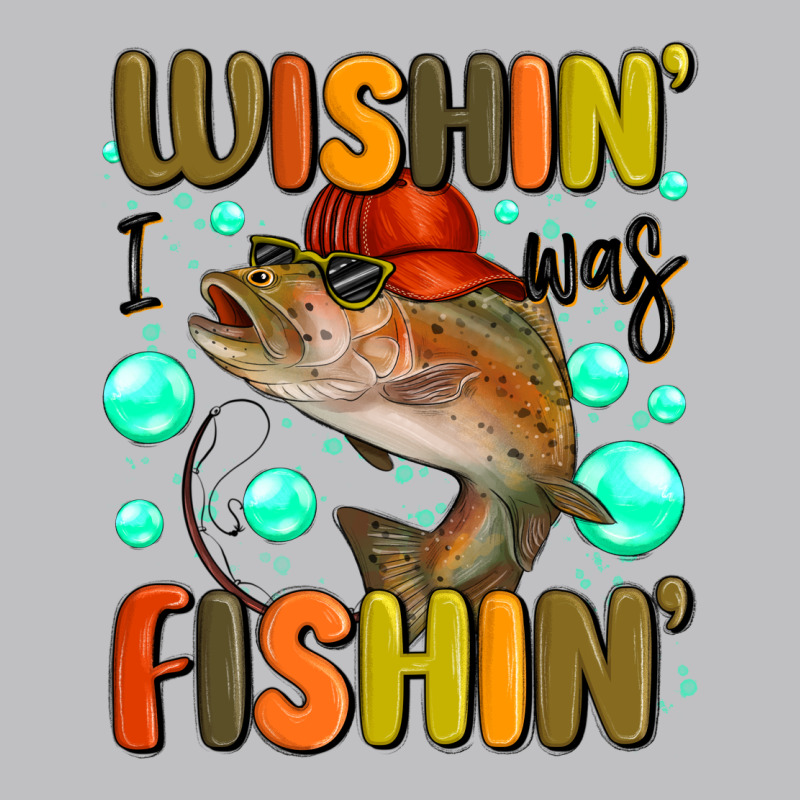 Wishing I Was Fishing Long Sleeve Tee by MaliasSmallBusiness | Teevron