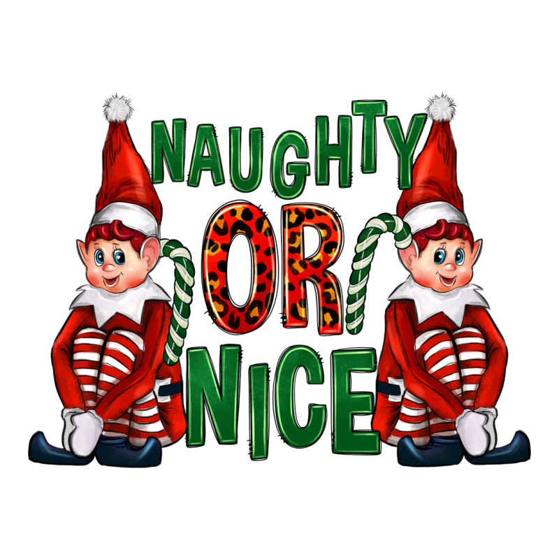 Naughty Or Nice Christmas Elfs Ladies Tee by FaDigitalArtStudio | Teevron