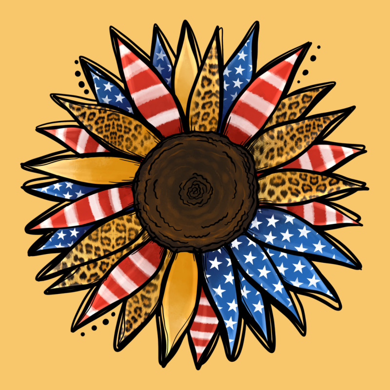 Patriotic Sunflower Vintage Hoodie by Jasminsmagicworld | Teevron