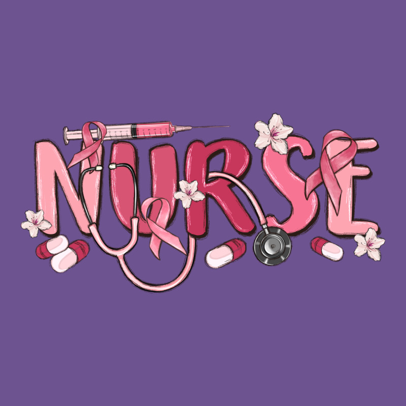 Nurse Breast Cancer Awareness Vintage Tee by MaliasSmallBusiness | Teevron