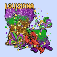 Mardi Gras Louisiana Map Urban Heavy Tee | Teevron