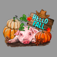 Hello Fall Pig Vintage Hoodie | Teevron