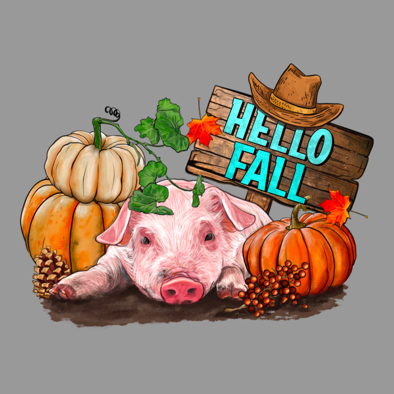 Hello Fall Pig Vintage Hoodie by RanaPortraitStore | Teevron