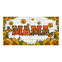 sunflowers and butterflies mama license plate | Teevron