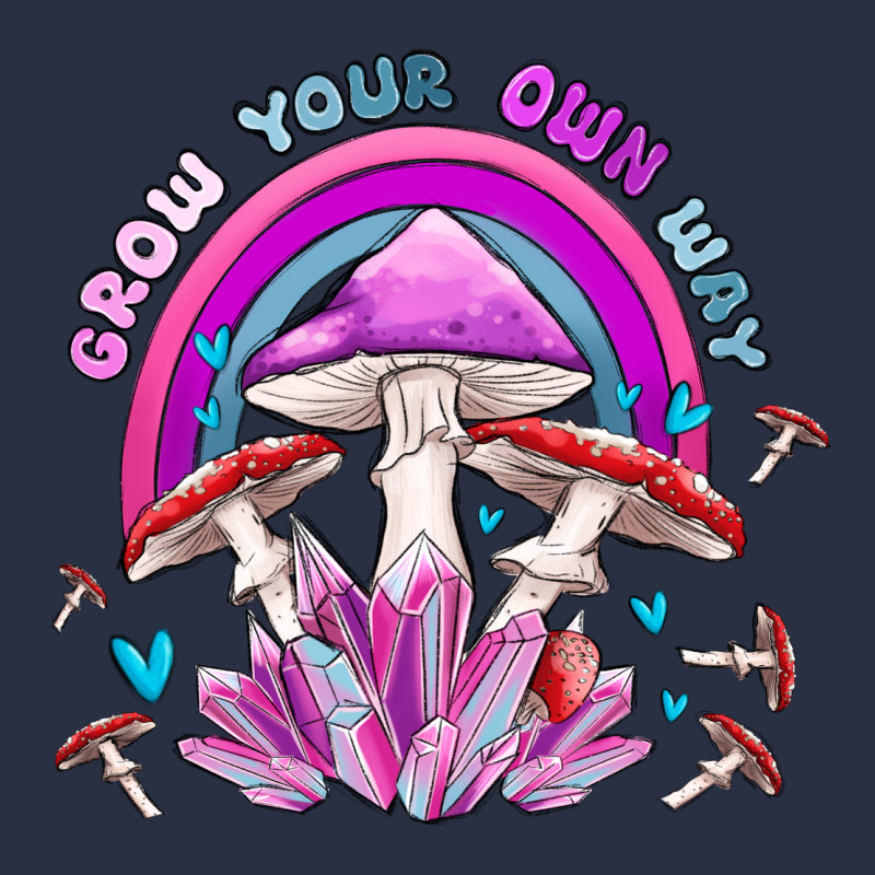 Grow Your Own Way Crystal And Mushroom Heavyweight Sweatshirt by MaliasSmallBusiness | Teevron