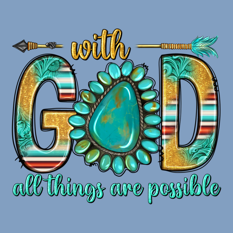 With God All Things Are Possible With Turquoise Gemstone Bbs Urban Hoodie by BundleAndBundleShop | Teevron