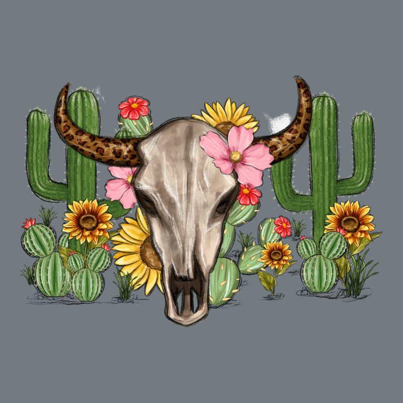 Bull Skull With Cactus Heavyweight Sweatshirt by MaliasSmallBusiness | Teevron