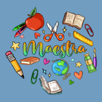Maestra Teacher Heart Doodle Urban Heavy Tee | Teevron
