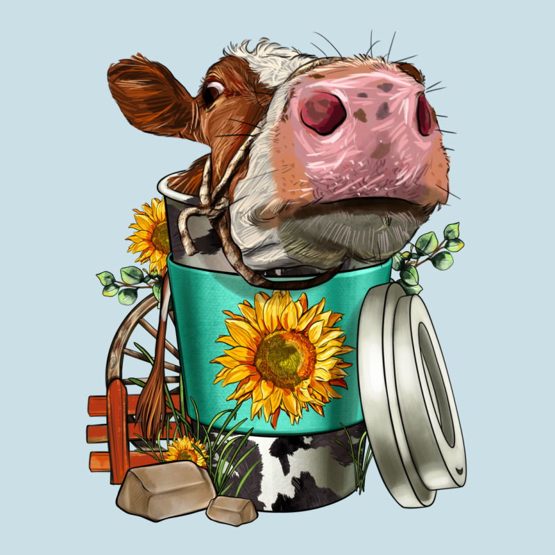 Simmental Cow Coffee Cup Ladies Tee by FaDigitalArtStudio | Teevron