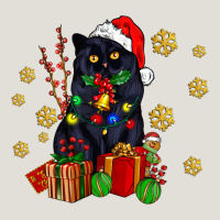 Black Cat Meowy Christmas Heavy Core Tee | Teevron