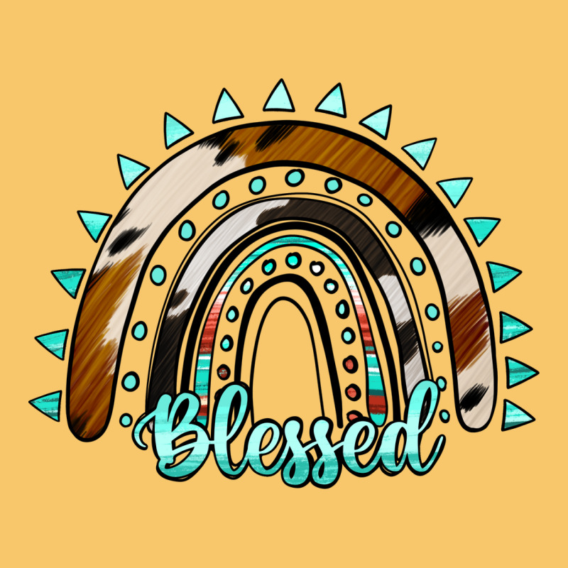 Blessed Rainbow Cowhide Aztec Vintage Hoodie by Jasminsmagicworld | Teevron