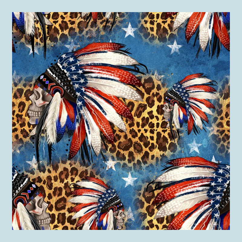 4th Of July Indian Headdress Seamless Pattern Ladies Tee by HRA Design Shop | Teevron