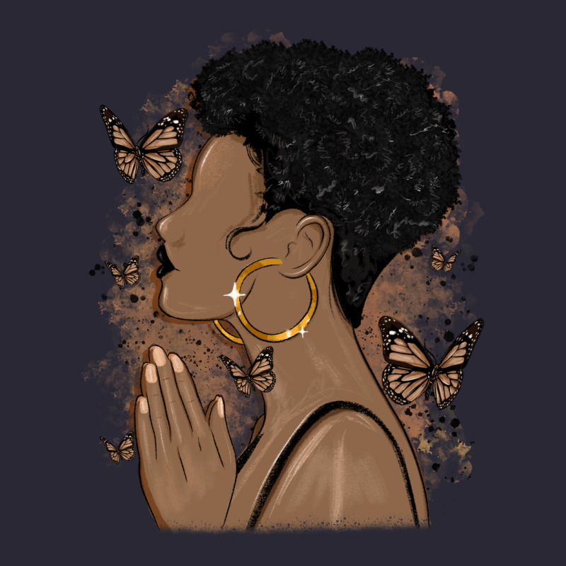 Black Woman Praying Vintage Tee by MaliasSmallBusiness | Teevron