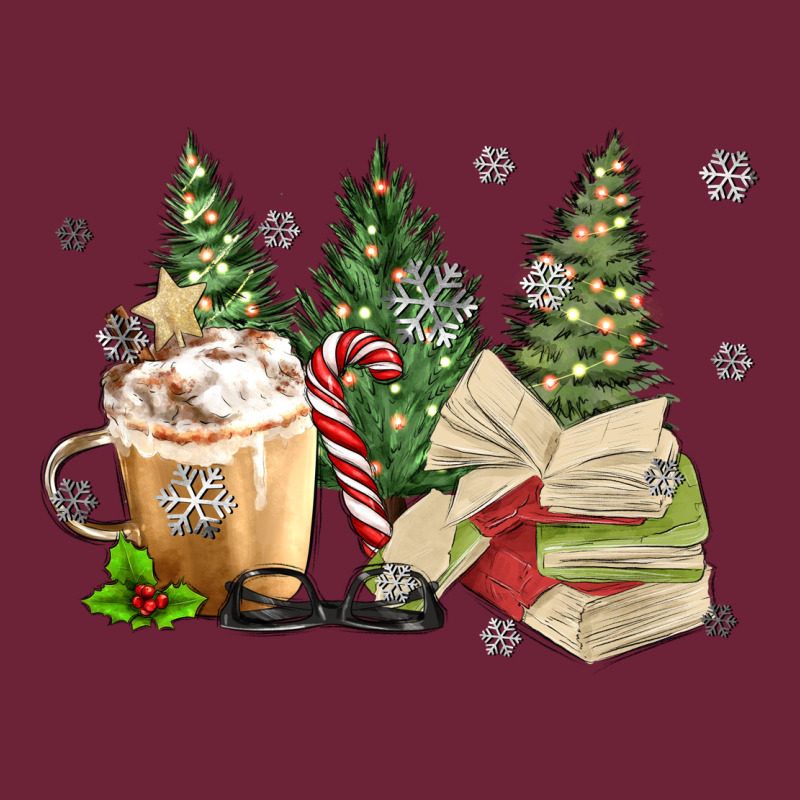 Christmas Coffee And Book Long Sleeve Tee by MaliasSmallBusiness | Teevron
