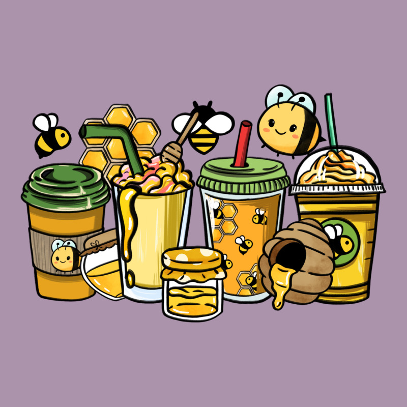 Honey Bee Coffee Cups Heavyweight Hoodie by HowdyJamesFarm | Teevron