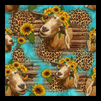 Goat Sunflowers Seamless Pattern Ladies Tee | Teevron