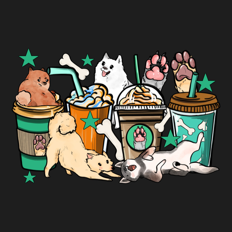 Dog Coffee Cups Heavyweight Hoodie by HowdyJamesFarm | Teevron