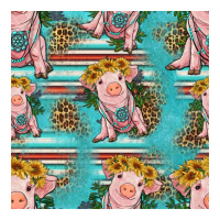 turquoise baby pig seamless pattern | Teevron