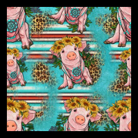 Turquoise Baby Pig Seamless Pattern Ladies Tee | Teevron