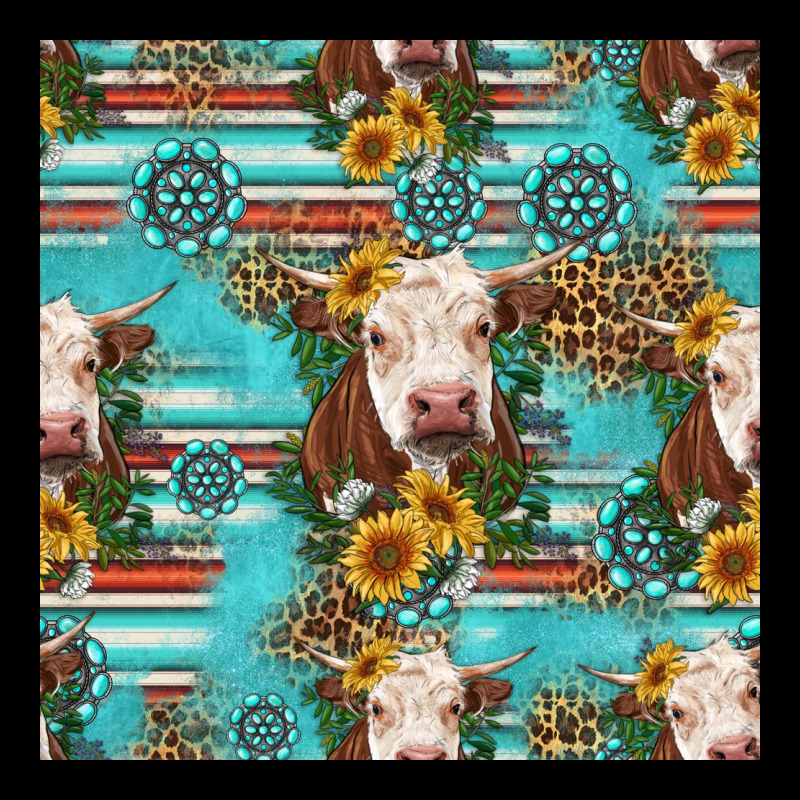 Charolais Cow Seamless Pattern Ladies Tee by HRA Design Shop | Teevron