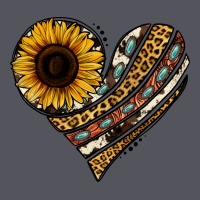 Western Sunflower Leopard Cowhide Heart Vintage Hoodie | Teevron
