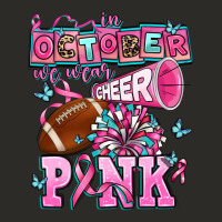 In October We Wear Cheer Pink Football Heavy Core Tee | Teevron