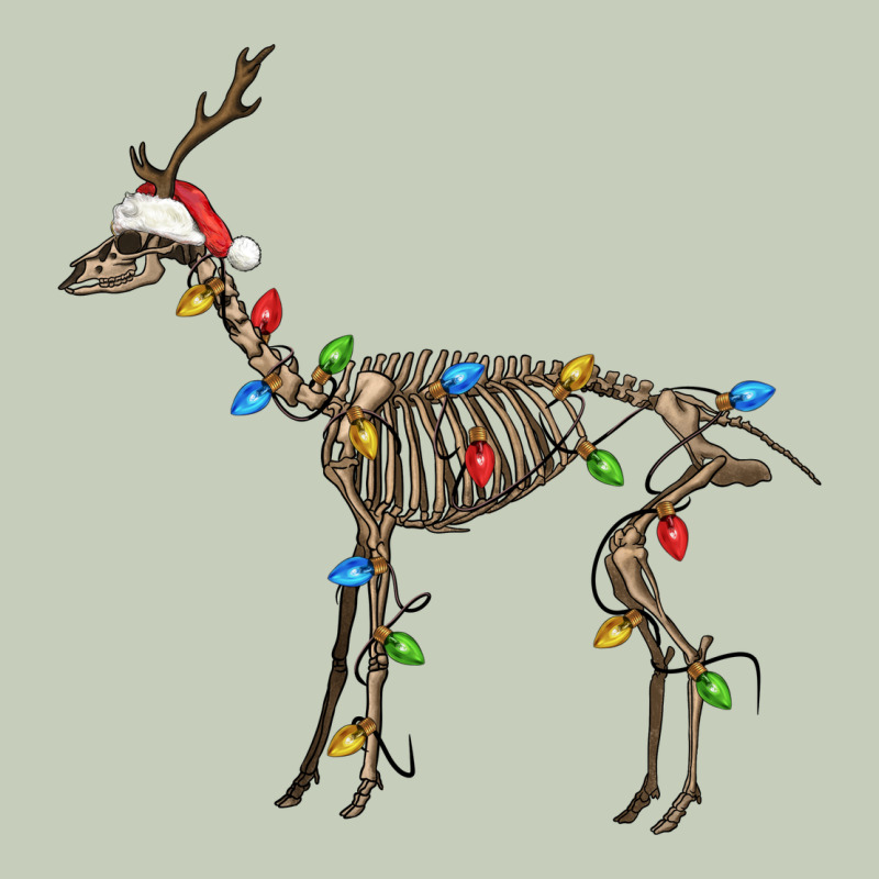 Christmas Deer Skeleton Ladies Tee by FaDigitalArtStudio | Teevron
