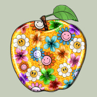 Colorful Flora Apple Teacher Long Sleeve Tee | Teevron
