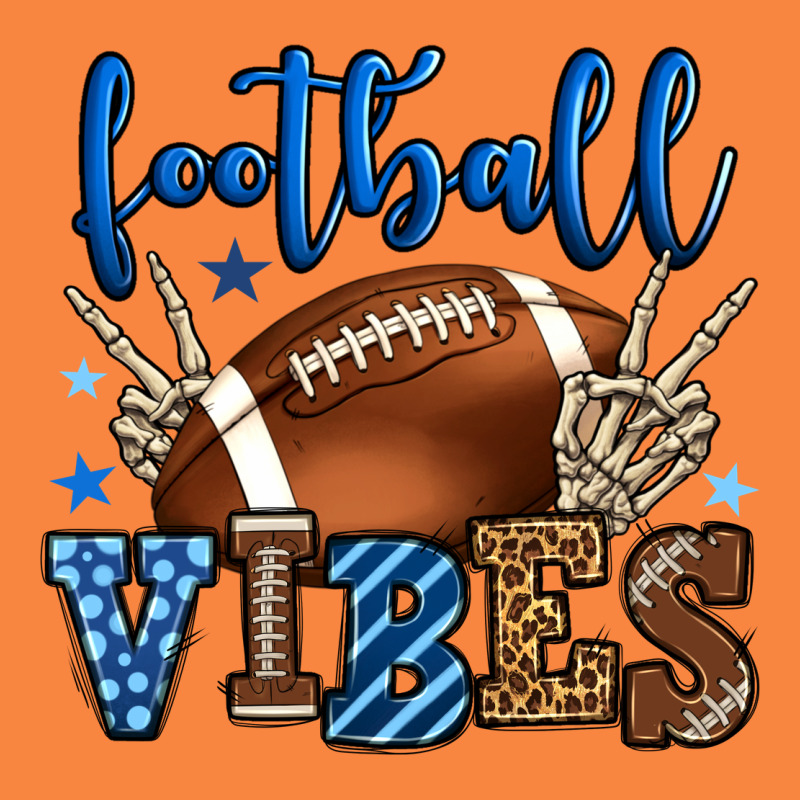 Football Vibes Blue And Grey Team Color Premium Sweatshirt by HowdyJamesFarm | Teevron