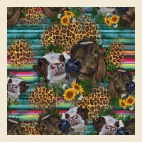 Western Two Cute Heifers Seamless Pattern Ladies Tee | Teevron