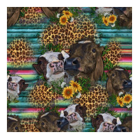 western two cute heifers seamless pattern | Teevron