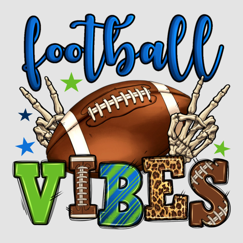 Football Vibes Green And Blue Premium Sweatshirt by HowdyJamesFarm | Teevron