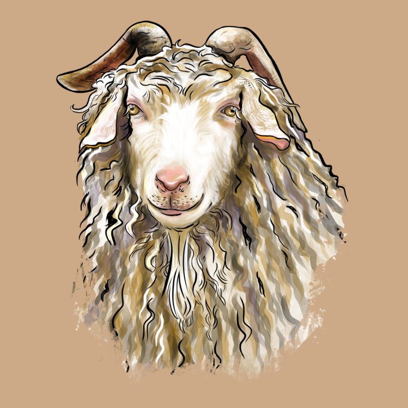 Angora Goat Face Vintage Hoodie by LillyAllenDesigns | Teevron