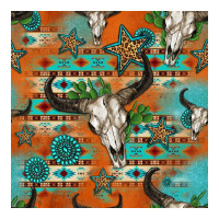 western bull skull seamless pattern | Teevron